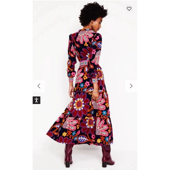 Boden Alba Cord Dress Floral Size 8 NWT *missing Belt - Picture 12 of 12